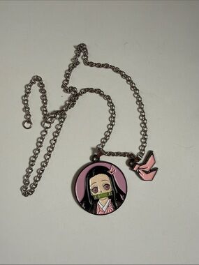 Demon Slayer Nezuko Kamado Circle Charm Necklace. Never worn